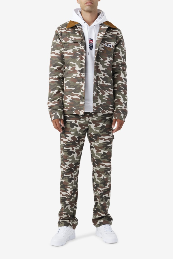 מעיל 2pac הדפס Fila Camo/חום ברונזה