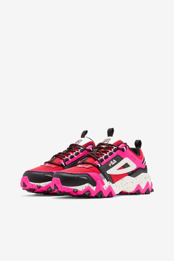 Fila נשים Oakmont Tr אדום/ורוד זוהר/שחור