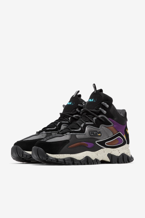 Fila Men\'s Ray Tracer Tr 2 אמצע שחור/סגול/שקנאי