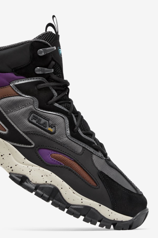 Fila Men\'s Ray Tracer Tr 2 אמצע שחור/סגול/שקנאי