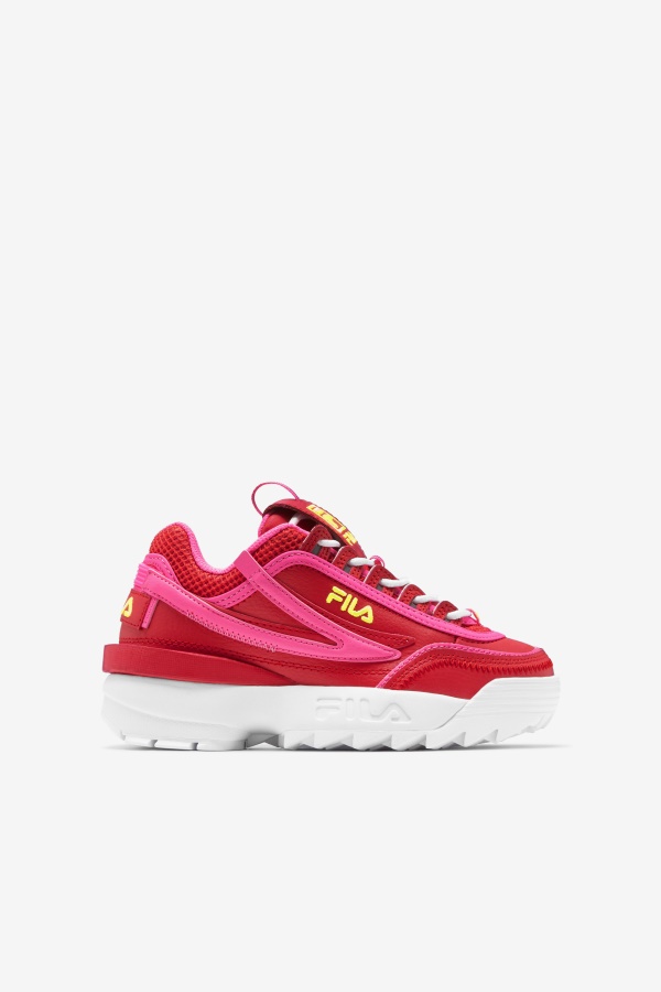 אדום/ורוד/צהוב Fila Big Kids' Disruptor 2 Exp