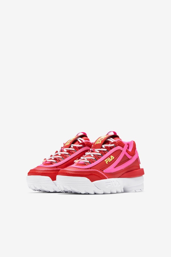 אדום/ורוד/צהוב Fila Big Kids\' Disruptor 2 Exp