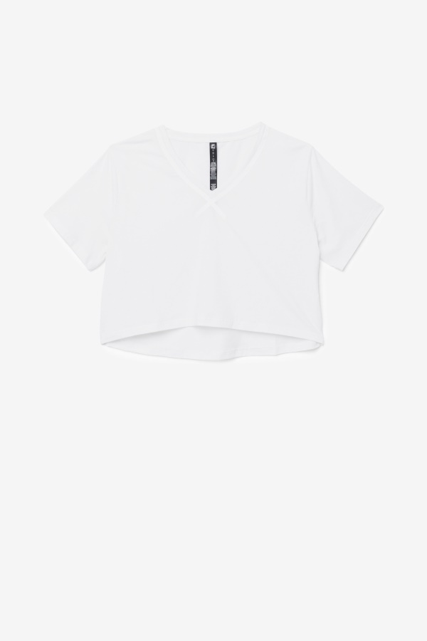 Fila White Fi-lux טופ קרופ גבוה-נמוך