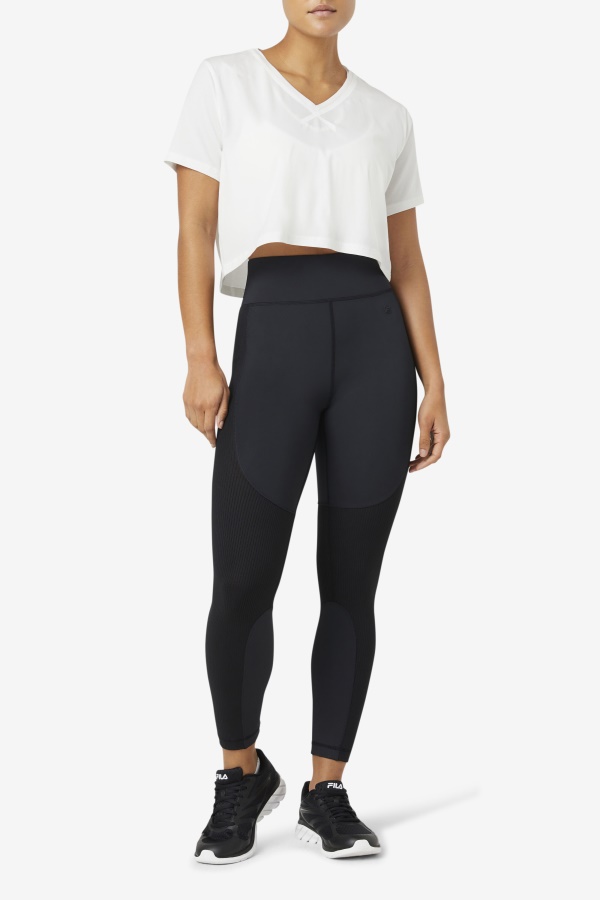 Fila White Fi-lux טופ קרופ גבוה-נמוך