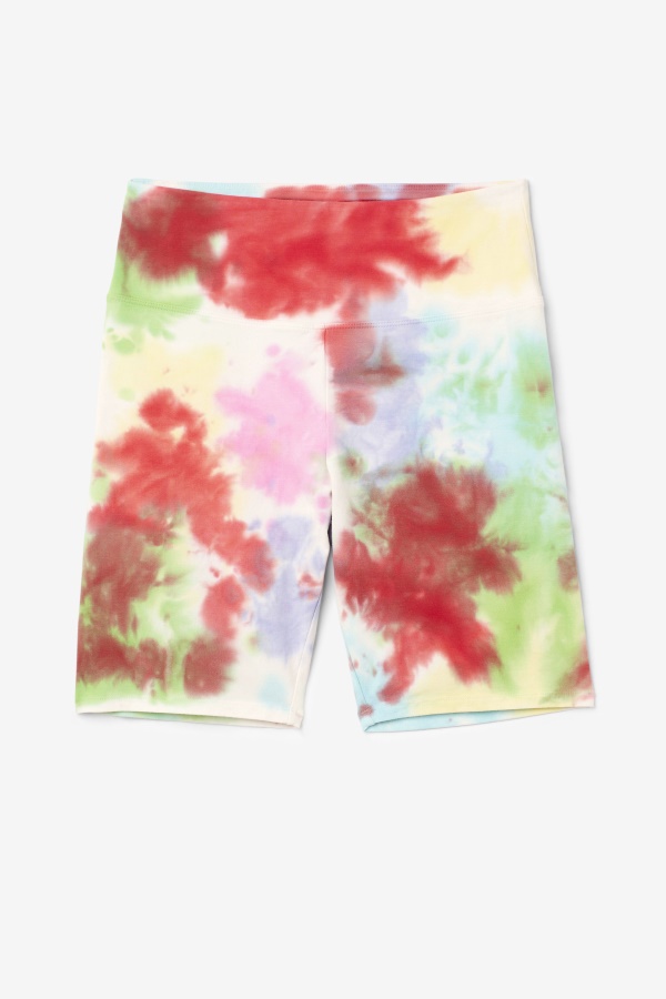 מכנסי אופניים טיימה Tie Dye ירוק/לבן/סגול/אדום פילה