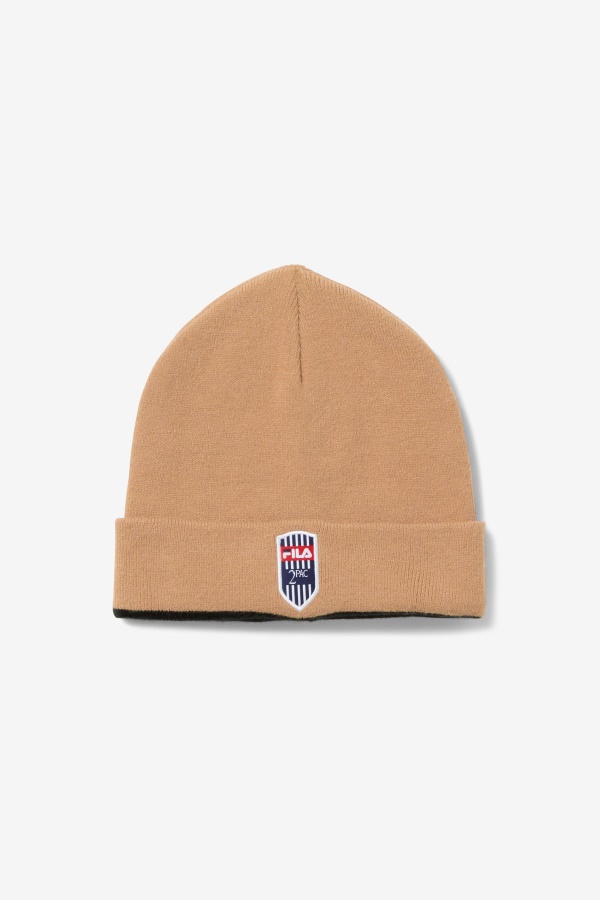 פילה טבק חום/שחור 2pac Beanie