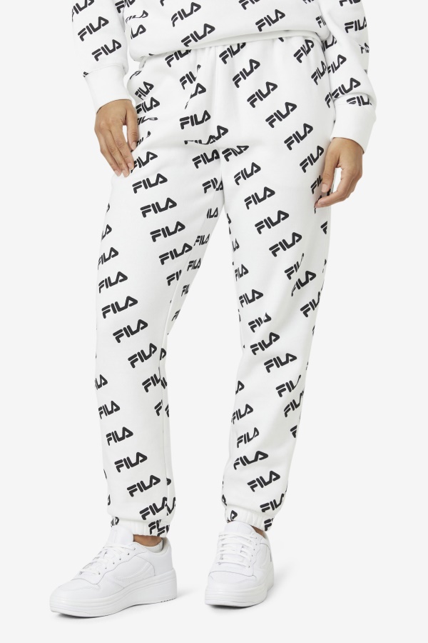 לוגו כדנית לבן/שחור Fila Oblique