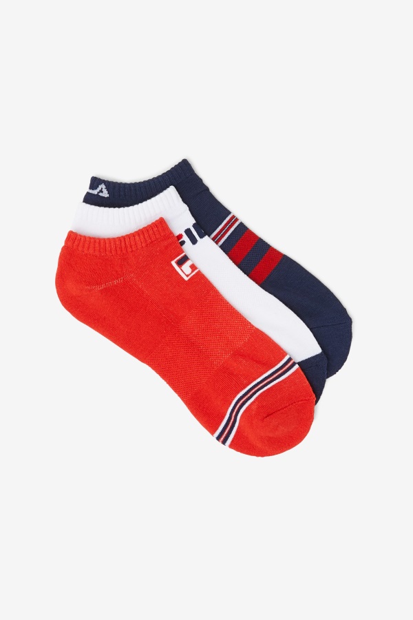 גרב גברים עם פסים ללא הופעה של Fila Navy, חבילה 3