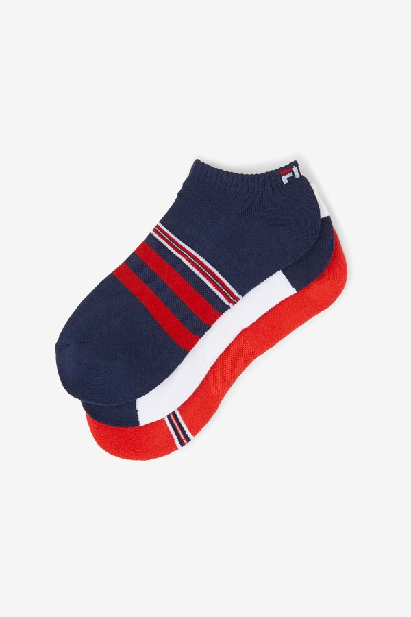 גרב גברים עם פסים ללא הופעה של Fila Navy, חבילה 3
