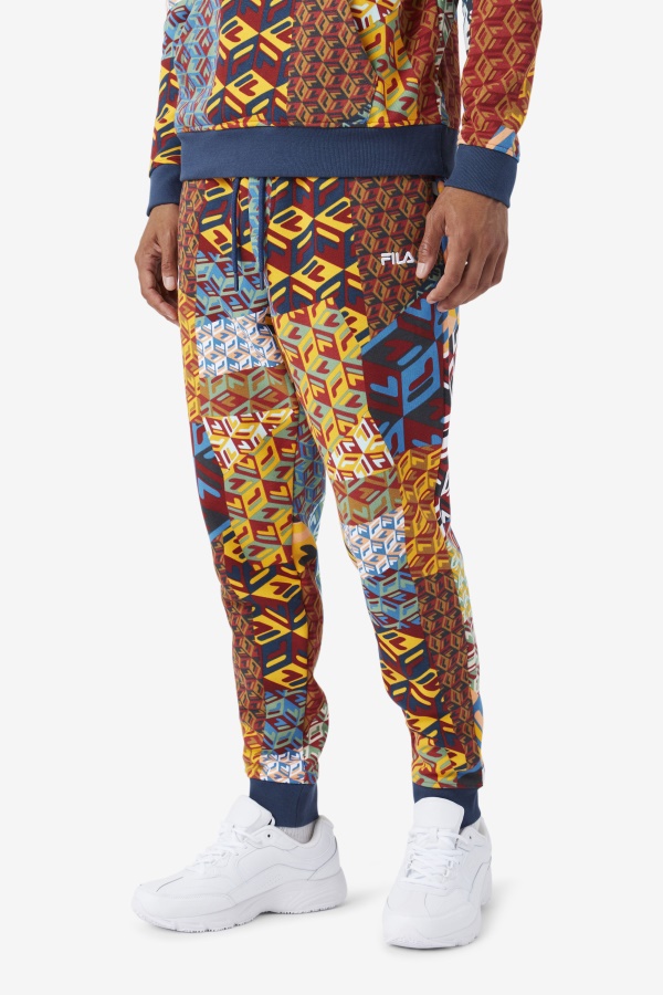 Fila Print Yellow/ocean Amay Jogger
