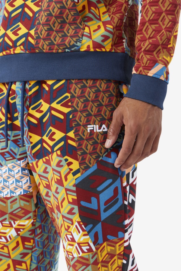 Fila Print Yellow/ocean Amay Jogger