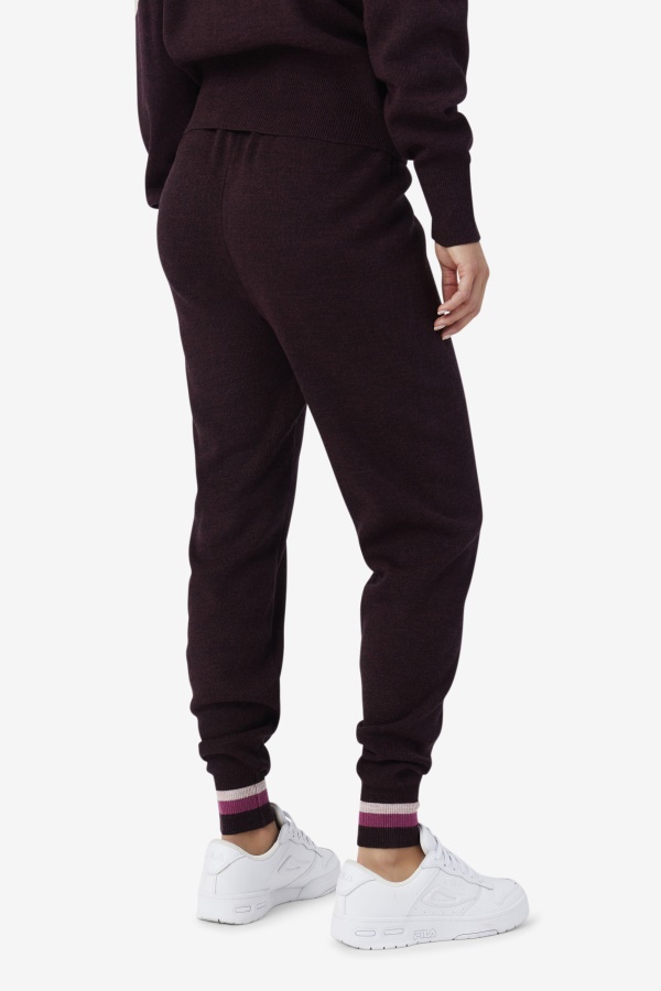Fila Frankie Knit Pant יין/רוז\'/פוטפורי