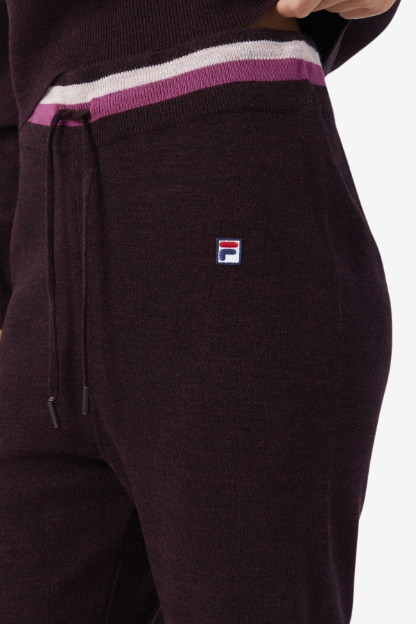 Fila Frankie Knit Pant יין/רוז\'/פוטפורי