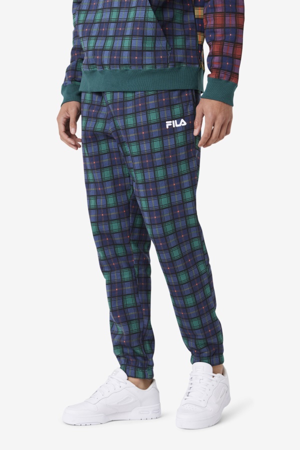 Fila Dorm Jogger משובץ יוני באג/ריבס/צי