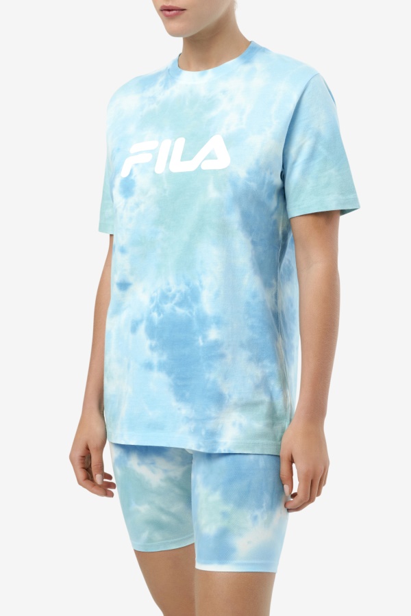 Alivia Tie Dye Tee White/splish/all/latigo Bay Fila