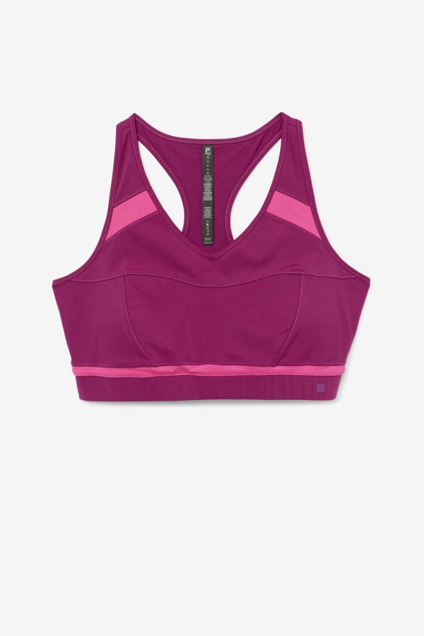 מגנטה סגול/ורוד עז Fila Uplift Racerback חזיית ספורט