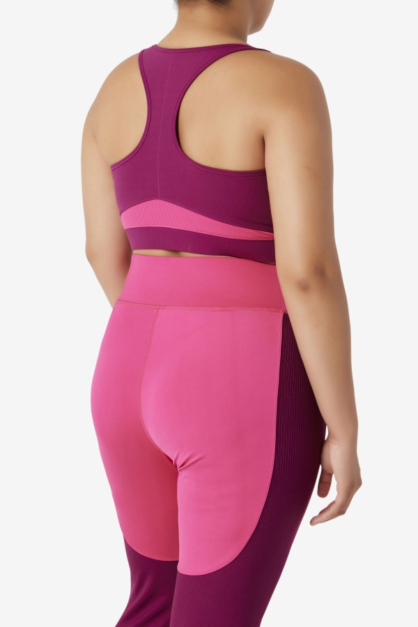 מגנטה סגול/ורוד עז Fila Uplift Racerback חזיית ספורט