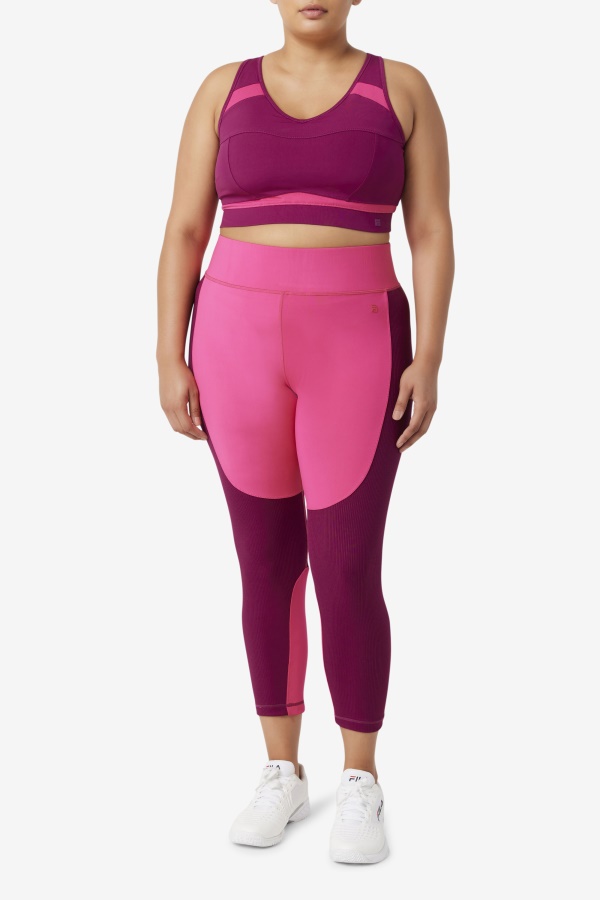 מגנטה סגול/ורוד עז Fila Uplift Racerback חזיית ספורט