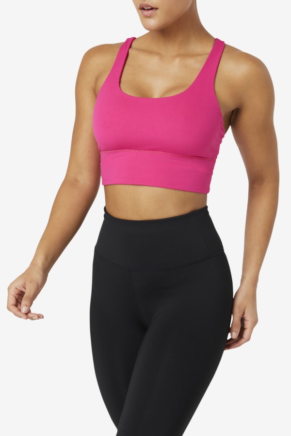 Fila Uplift Cross Back Top חזייה ורוד עז