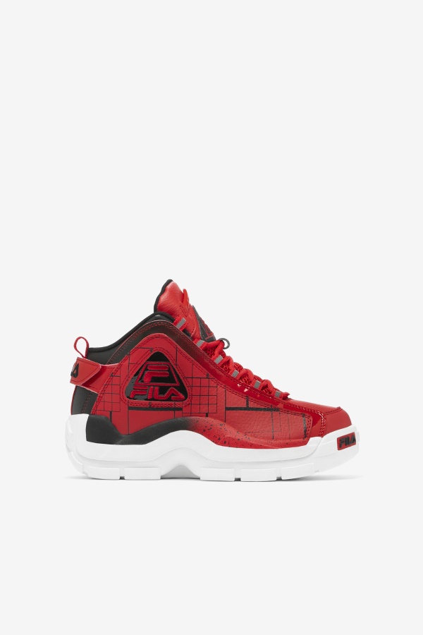Fila Big Kids' Grant Hill 2 אדום/לבן/שחור