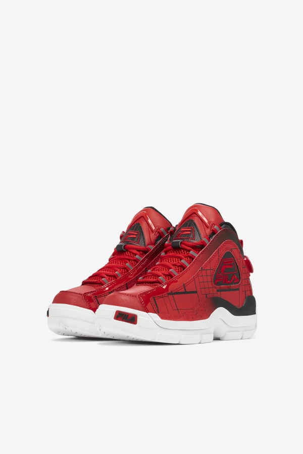 Fila Big Kids\' Grant Hill 2 אדום/לבן/שחור