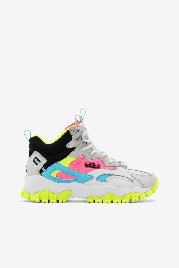 לבן/שחור/כחול DG Fila Ray Tracer לנשים Tr 2 Mid