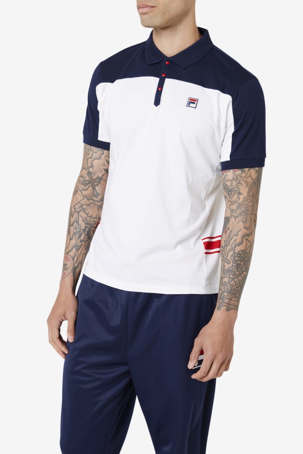 Mivvi Polo Fila White/navy/Edom