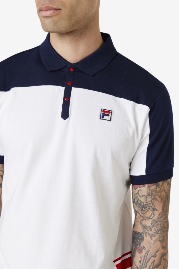 Mivvi Polo Fila White/navy/Edom