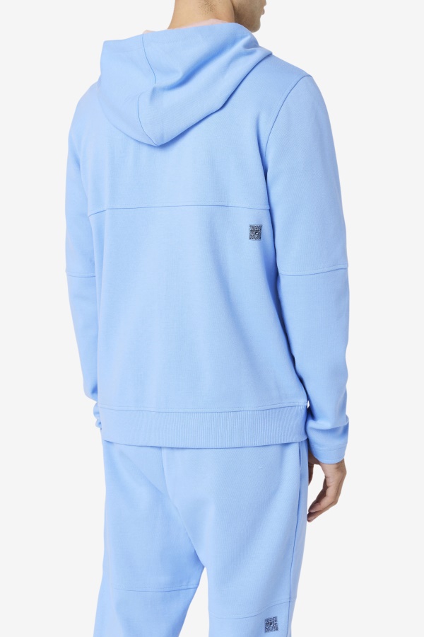 Fila Kayra קפוצ\'ון עם רוכסן מלא Cornflower כחול/קורל ענן