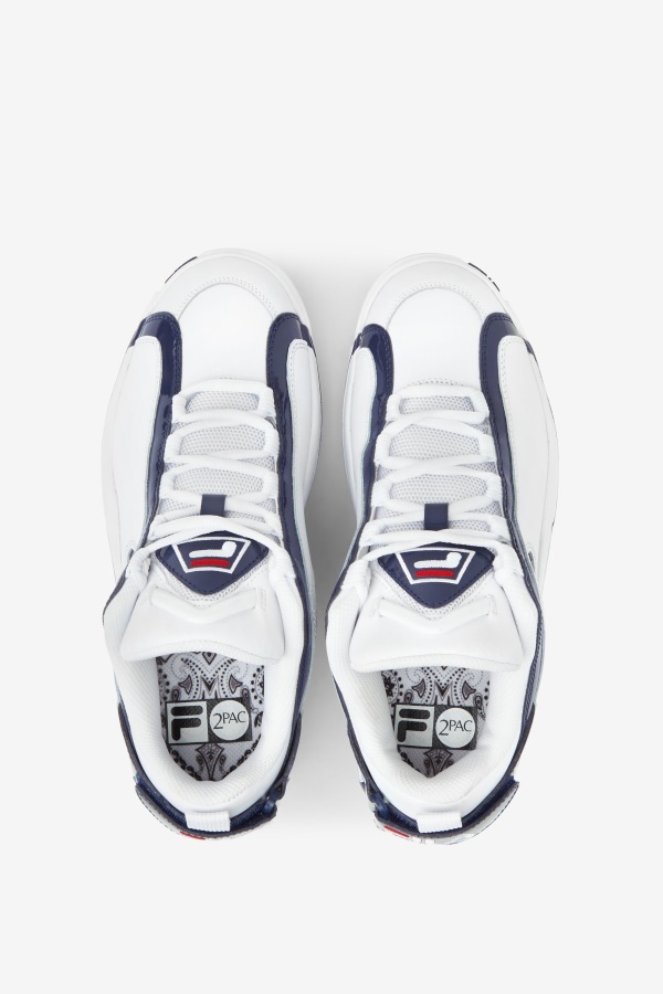 Fila Brand White/navy/red Grant Hill 2 Low X 2pac \'96 הוצאה מחודשת
