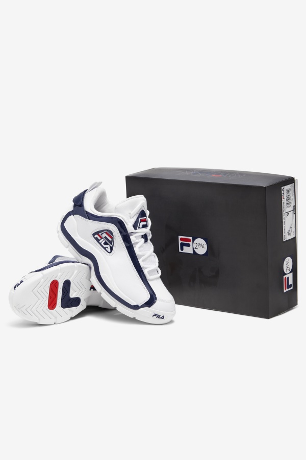 Fila Brand White/navy/red Grant Hill 2 Low X 2pac \'96 הוצאה מחודשת