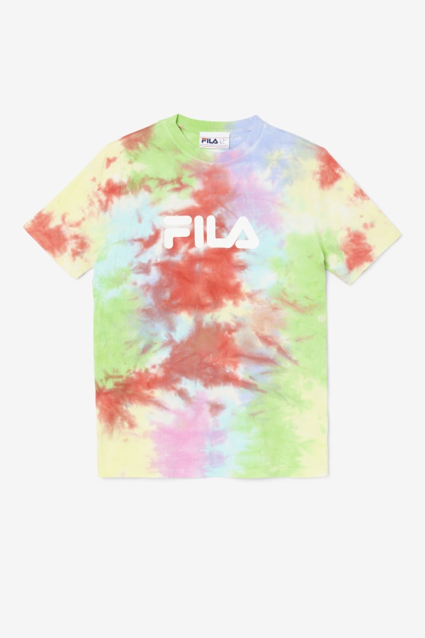 Fila Alivia Tie Dye Tee ירוק/לבן/פרווינקל/אדום