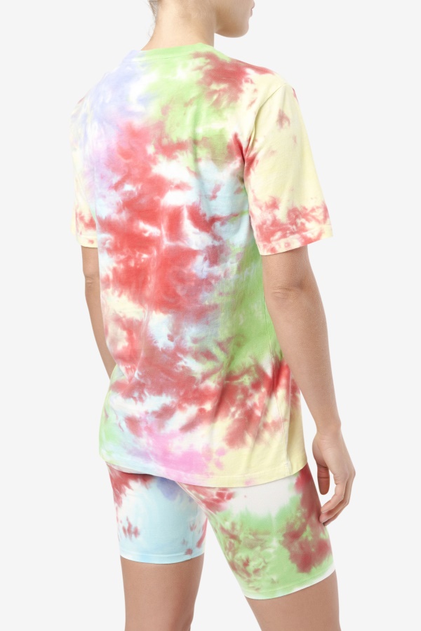 Fila Alivia Tie Dye Tee ירוק/לבן/פרווינקל/אדום