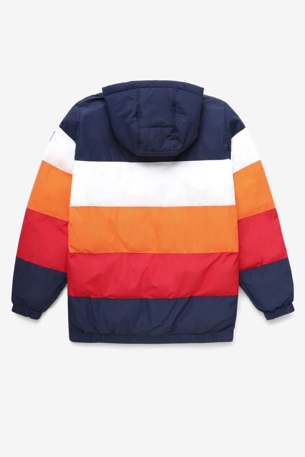 Jacket Giovanni Puffa Fila Peacoat/לבן/כתום שמש/אדום
