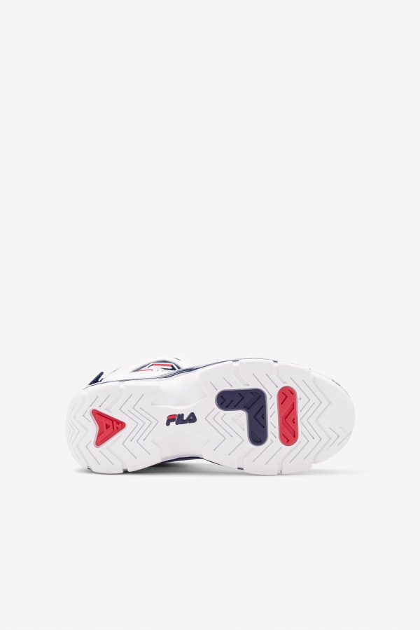 Fila Little Kids\' Grant Hill 2 לבן/כהה/אדום