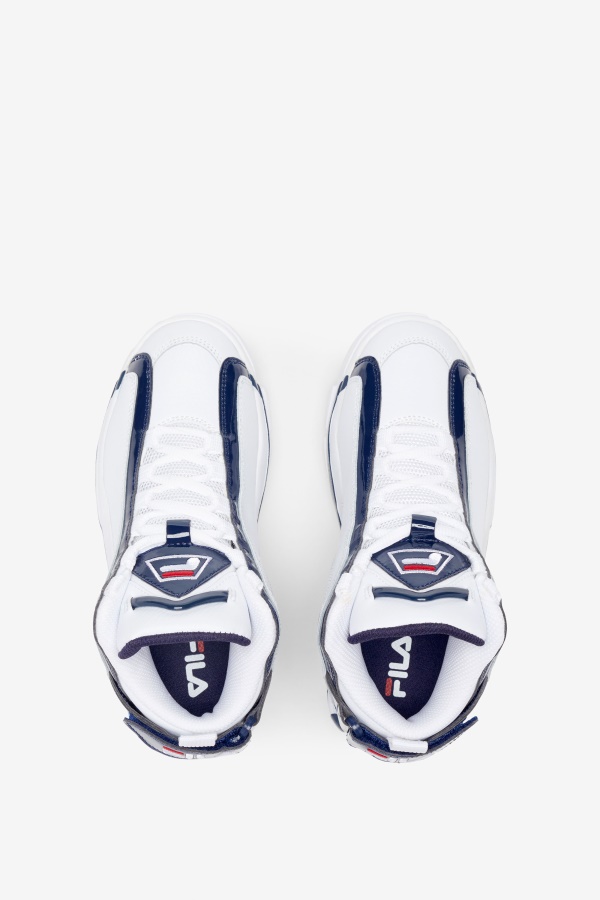 Fila Little Kids\' Grant Hill 2 לבן/כהה/אדום