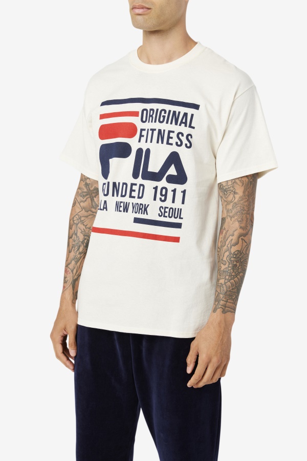 חולצת כושר מקורית Fila Gardenia/navy/אדום