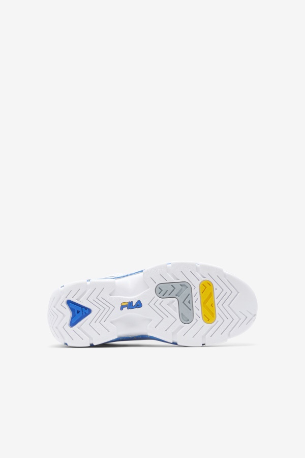 Fila Big Kids\' Grant Hill 2 לבן/ערפילית כחול/לימון
