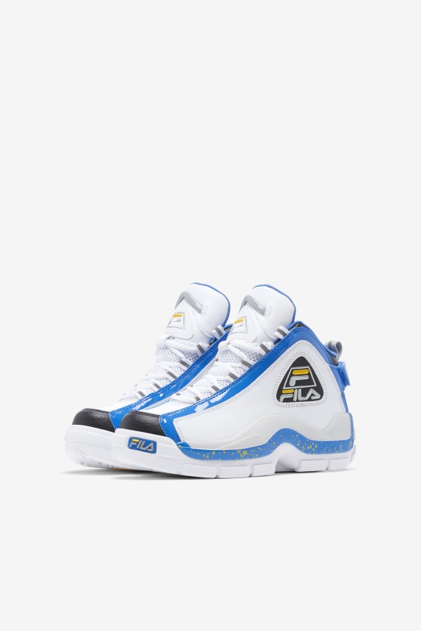 Fila Big Kids\' Grant Hill 2 לבן/ערפילית כחול/לימון