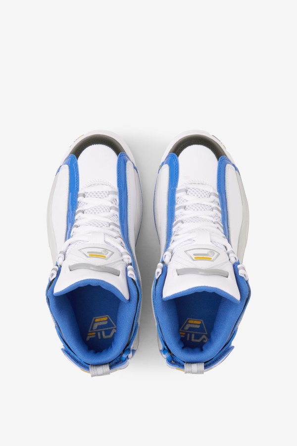 Fila Big Kids\' Grant Hill 2 לבן/ערפילית כחול/לימון