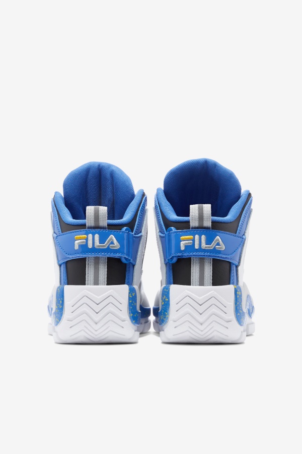 Fila Big Kids\' Grant Hill 2 לבן/ערפילית כחול/לימון