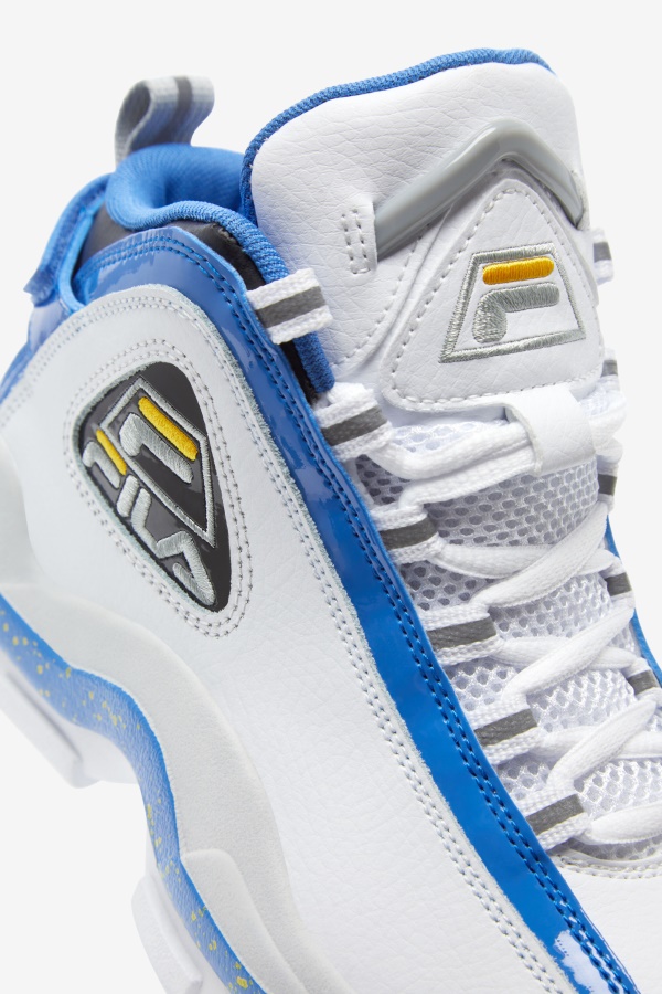 Fila Big Kids\' Grant Hill 2 לבן/ערפילית כחול/לימון