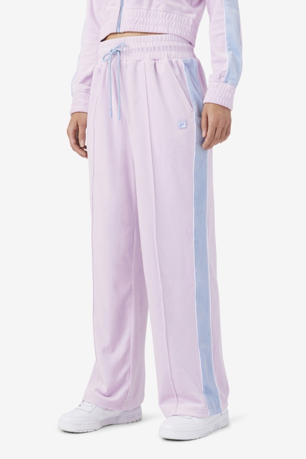 Fila Valery Velour Pants סחלב/כחול/לבן