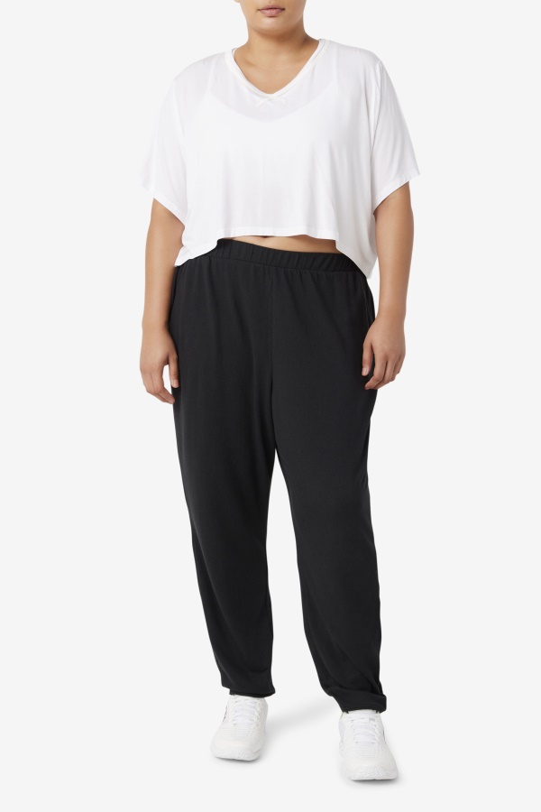Fila White Fi-lux Hi-low Crop Top
