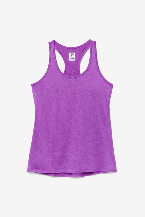 Pickleball Racerback Tank Purple Cactus Heather Fila