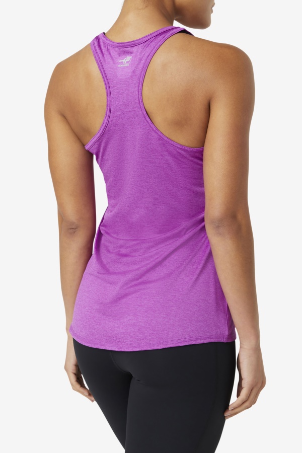 Pickleball Racerback Tank Purple Cactus Heather Fila