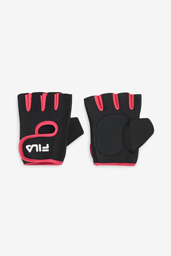 כפפות כושר לנשים שחור/ורוד Fila S/m
