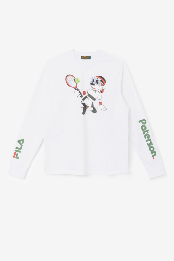 טי שרוול ארוך Fila White Fila X Paterson