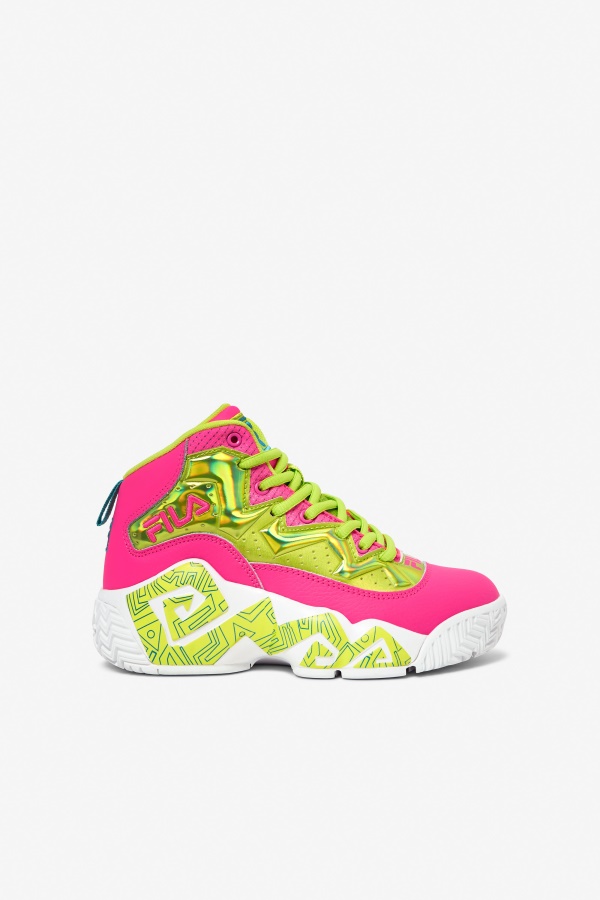 Fila Big Kids's Mb טיול לילה ורוד/ליים פונץ'/לבן
