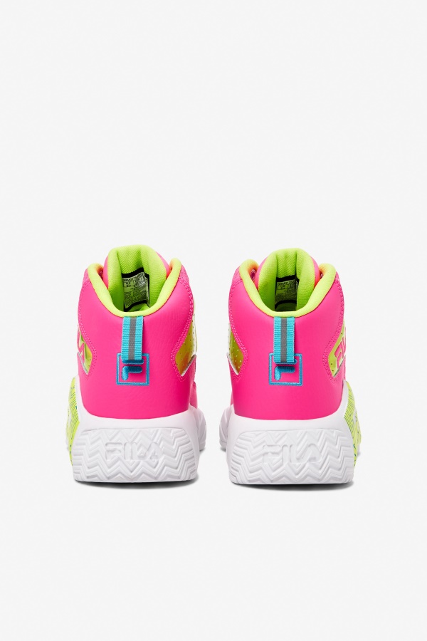 Fila Big Kids\'s Mb טיול לילה ורוד/ליים פונץ\'/לבן